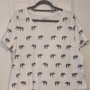 Women's Lane Bryant Short Sleeve White Tshirt